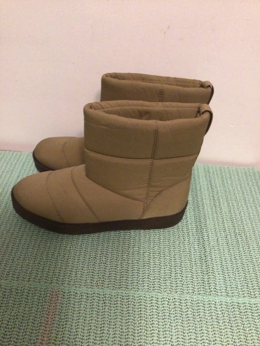 Madewell textile quilted slip on boots versatile cozy comfy warm boots SZ 12